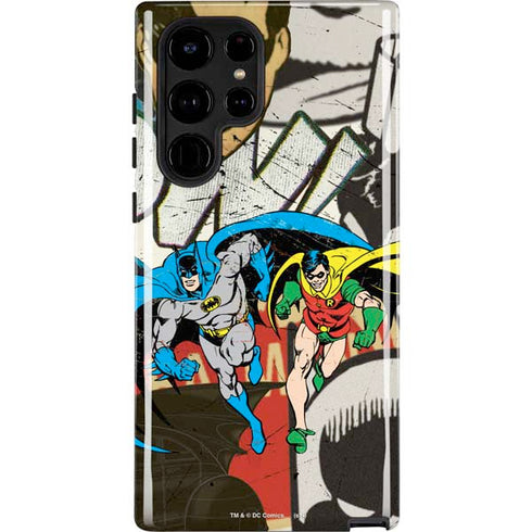 DC Comics Batman and Robin Vintage Action Pose Galaxy S25 Ultra Impact Case